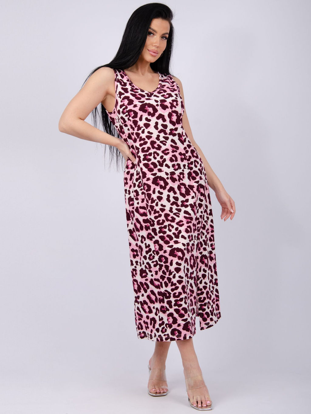 Туника Небо розовая, трикотаж - Малина фото 12