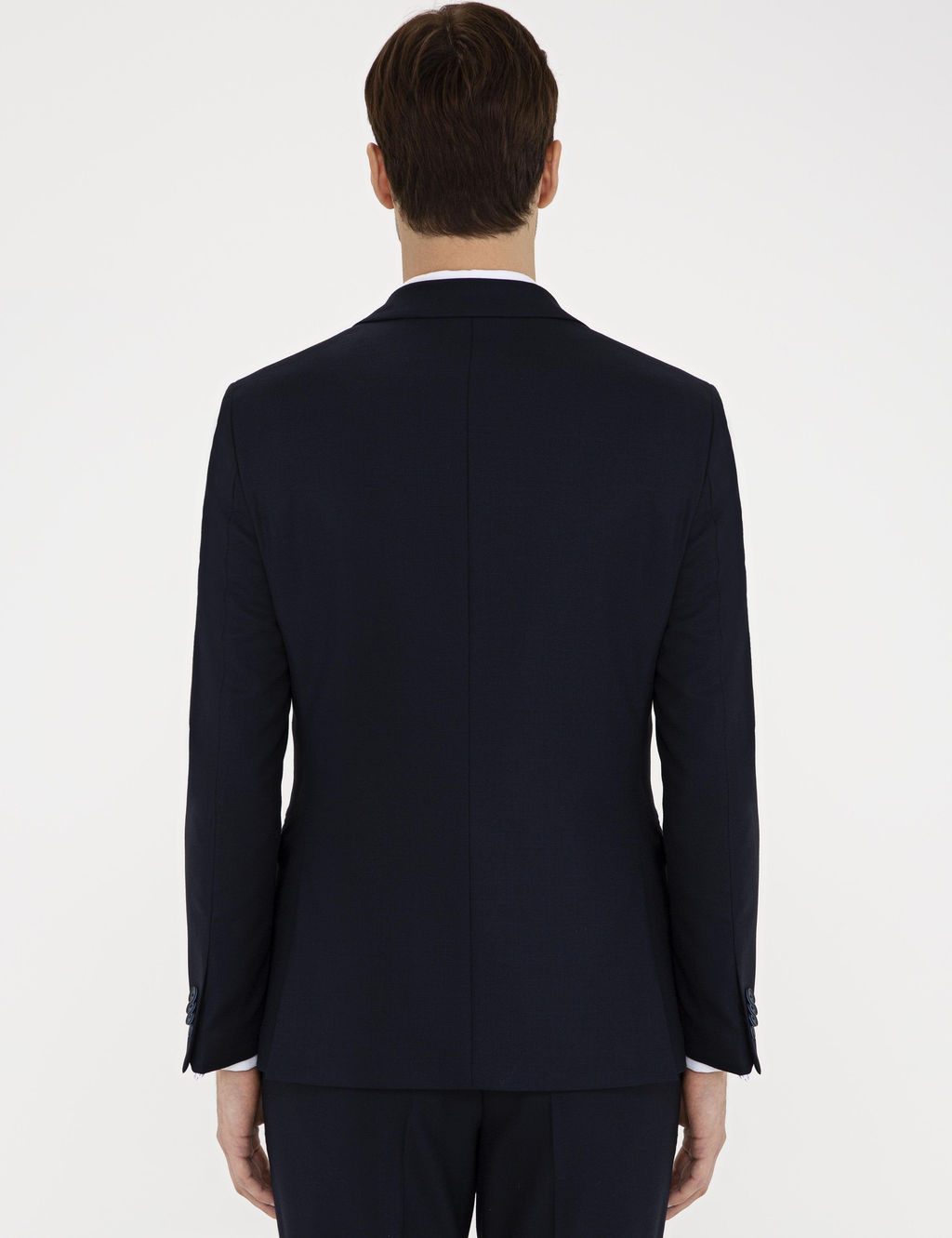 Шерстяная куртка узкого кроя темно-синего цвета - Cacharel фото 4