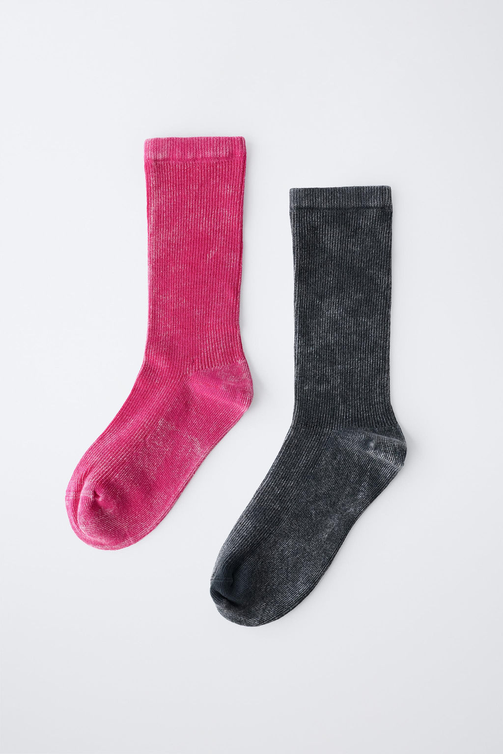 2-PACK OF LONG WASHED-EFFECT SOCKS - Zara фото 4