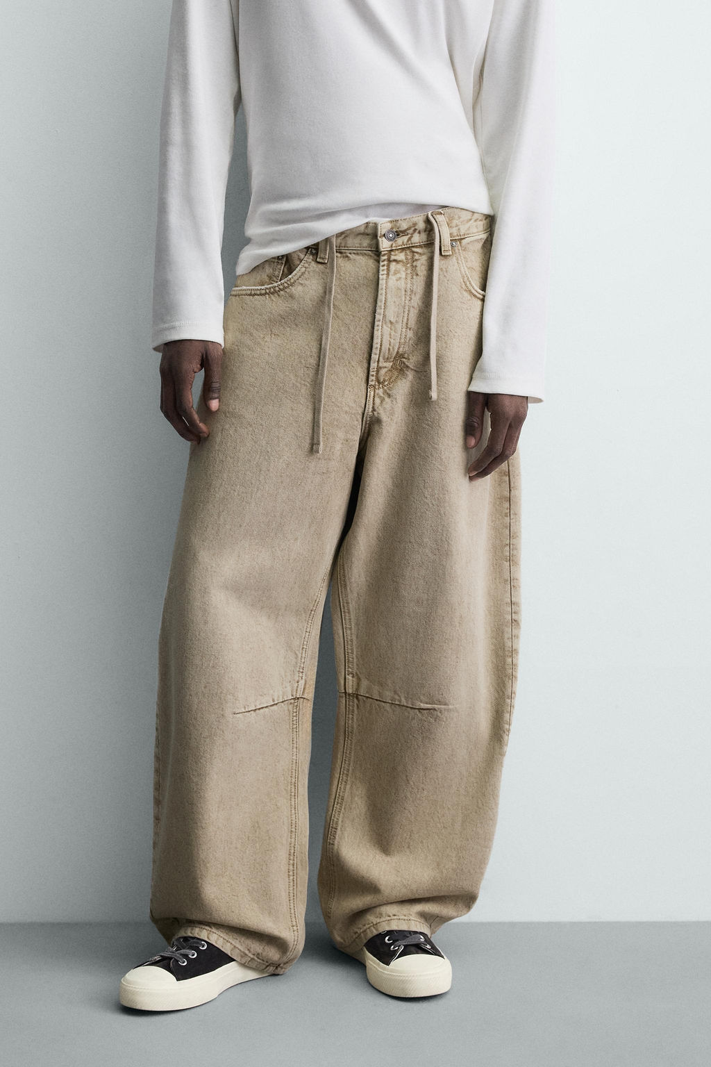 WASHED BARREL FIT TROUSERS - Zara фото 21