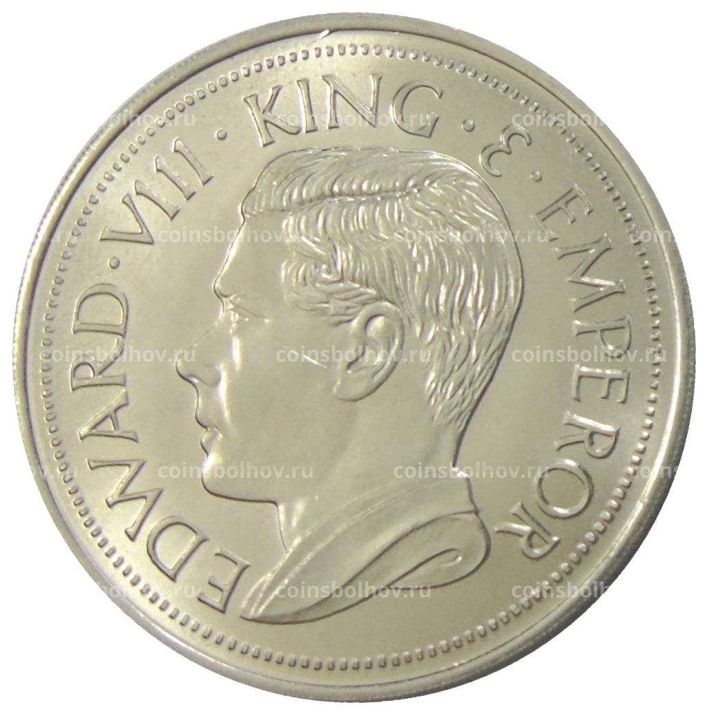 Монетовидный жетон 1 крона 1936 года Остров Мэн (паттерн Едварда VIII)