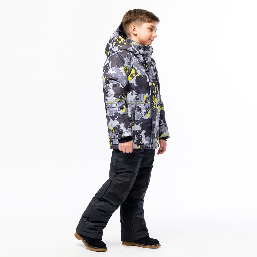 RODOS Куртка для мальчика зима М-195 КурткаВБ Серый/Голубой  фото 37