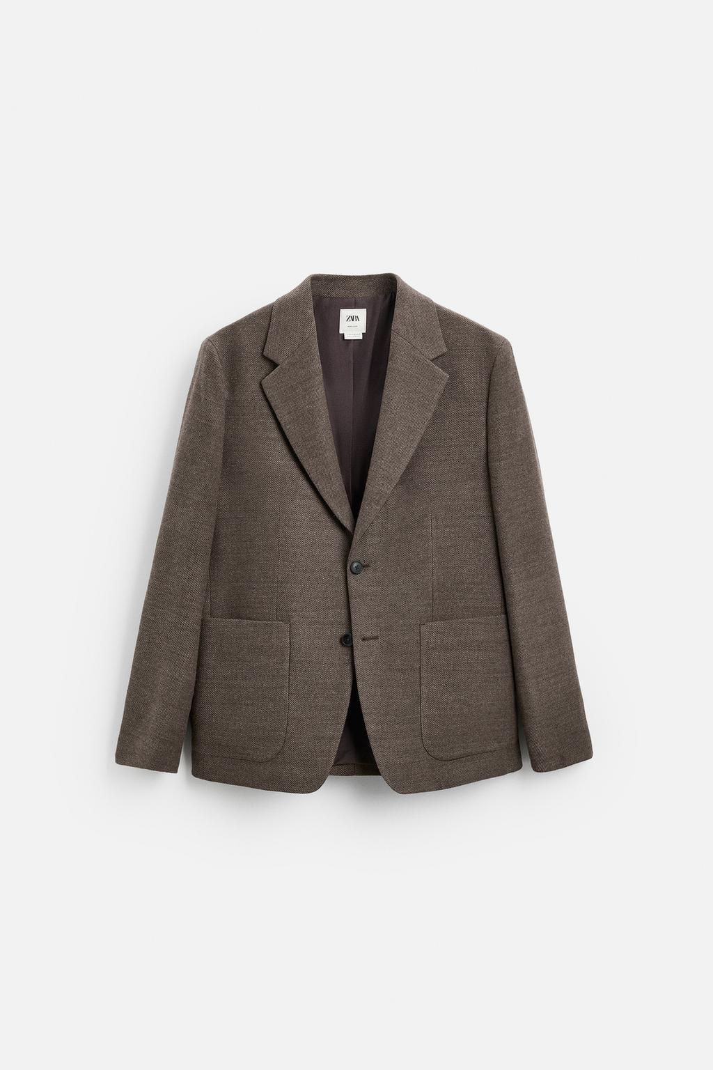 TEXTURED TWILL BLAZER - Zara фото 6