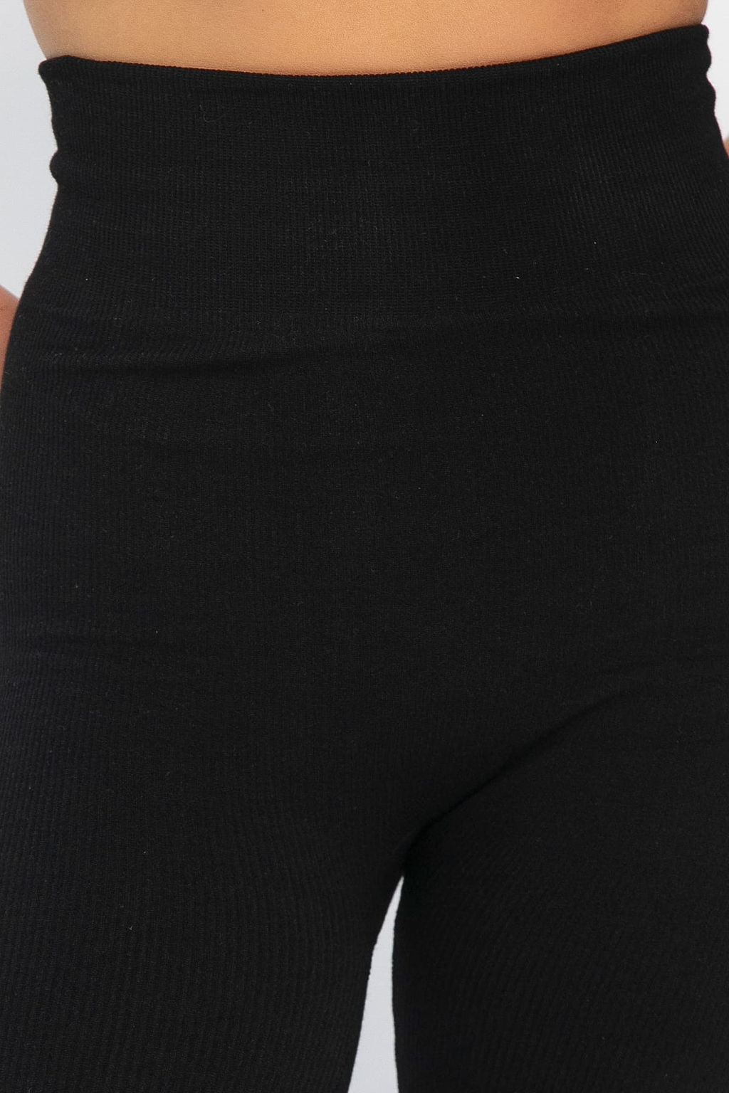 Лосины в рубчик утепленные нью (черные) Б14807-7М