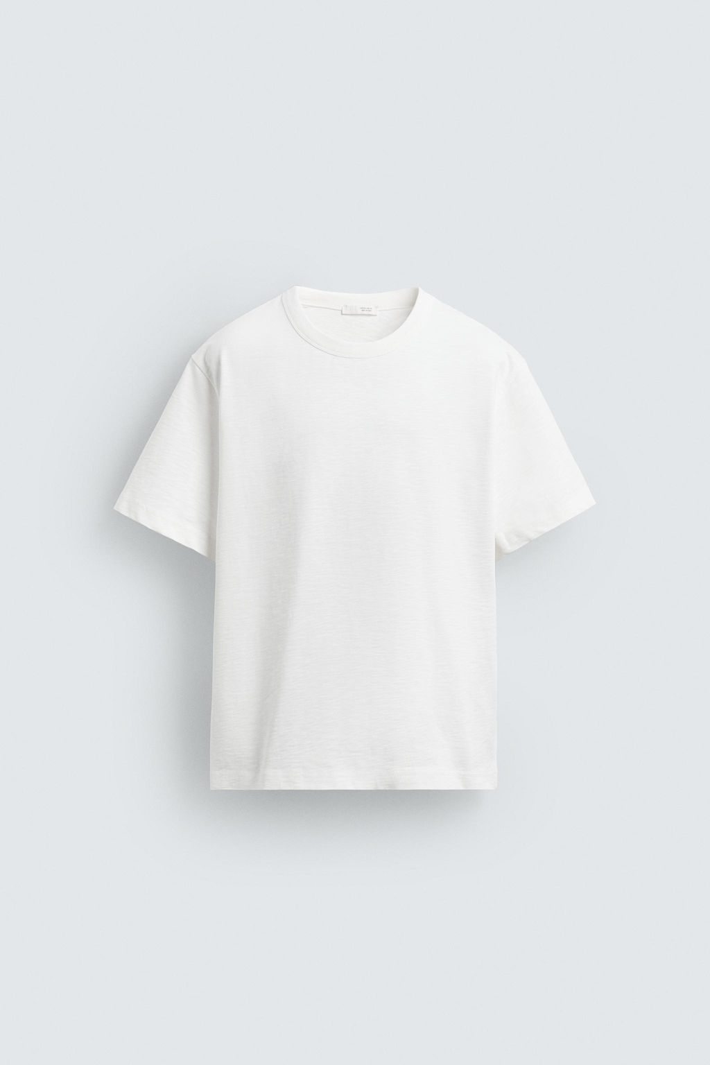 CAMISETA RELAXED FIT ESTRUCTURA FLAM? / Blanco - Zara фото 7