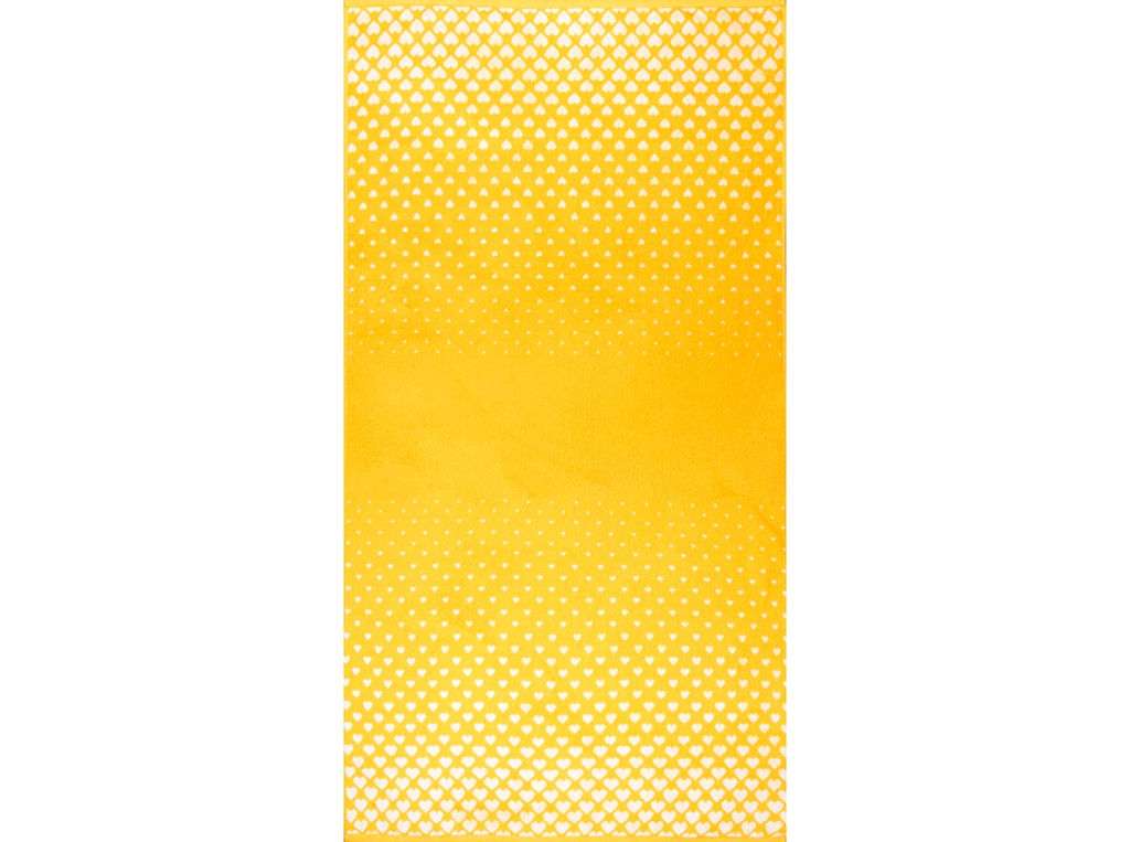 Полотенце махровое 6с102.413ж1 Градиент сердца(т.желтый4) 81х160см