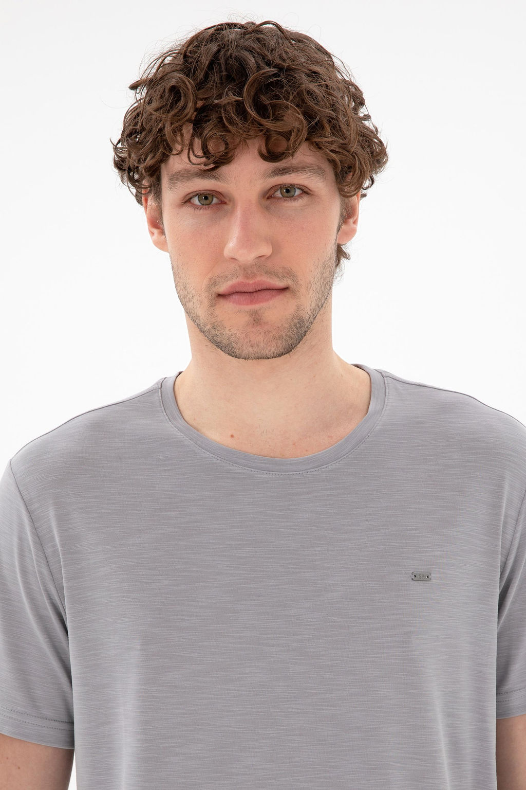 Erkek Regular Fit Bisiklet Yaka Modal Koyu Gri Basic Ti__rt Sepette S_rpriz _ndirim - U.s. polo assn фото 2