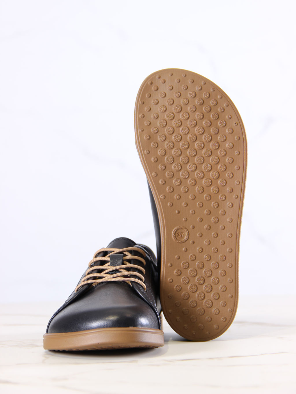 Кеды босоногие кожаные 182.астиbr.Черный стар/Кожа - Edart фото 4