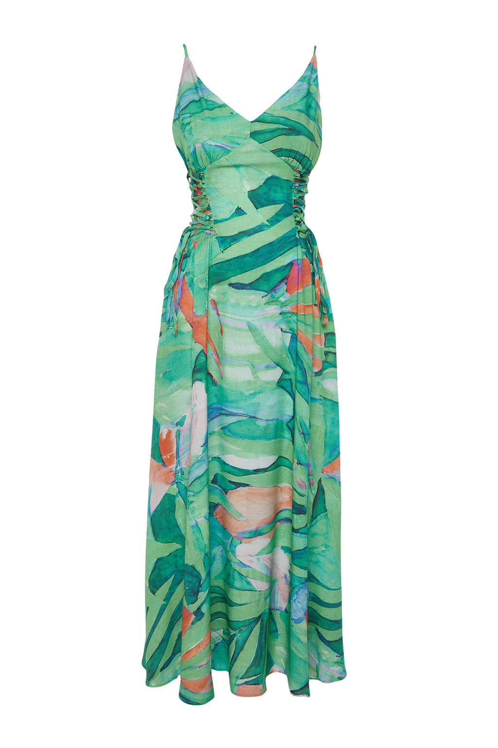 TRENDYOLMILLA Cicek Desenli Maxi Dokuma Plaj Elbisesi TBESS24EL00098  фото 15