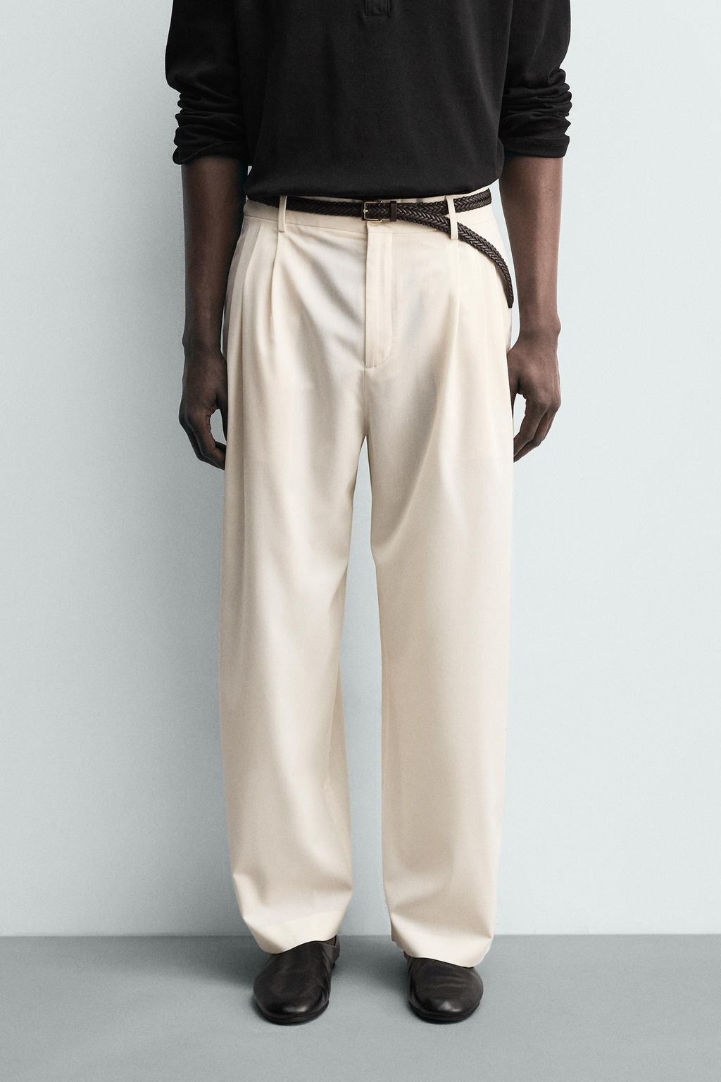 PLEATED WOOL BLEND TROUSERS - Zara фото 19