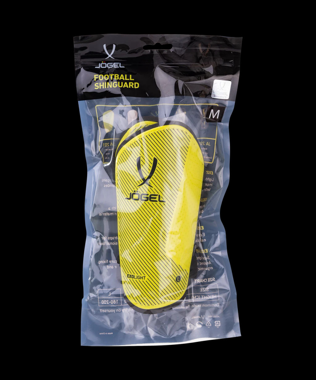 Щитки футбольные JOGEL JA-201, желтый  фото 6