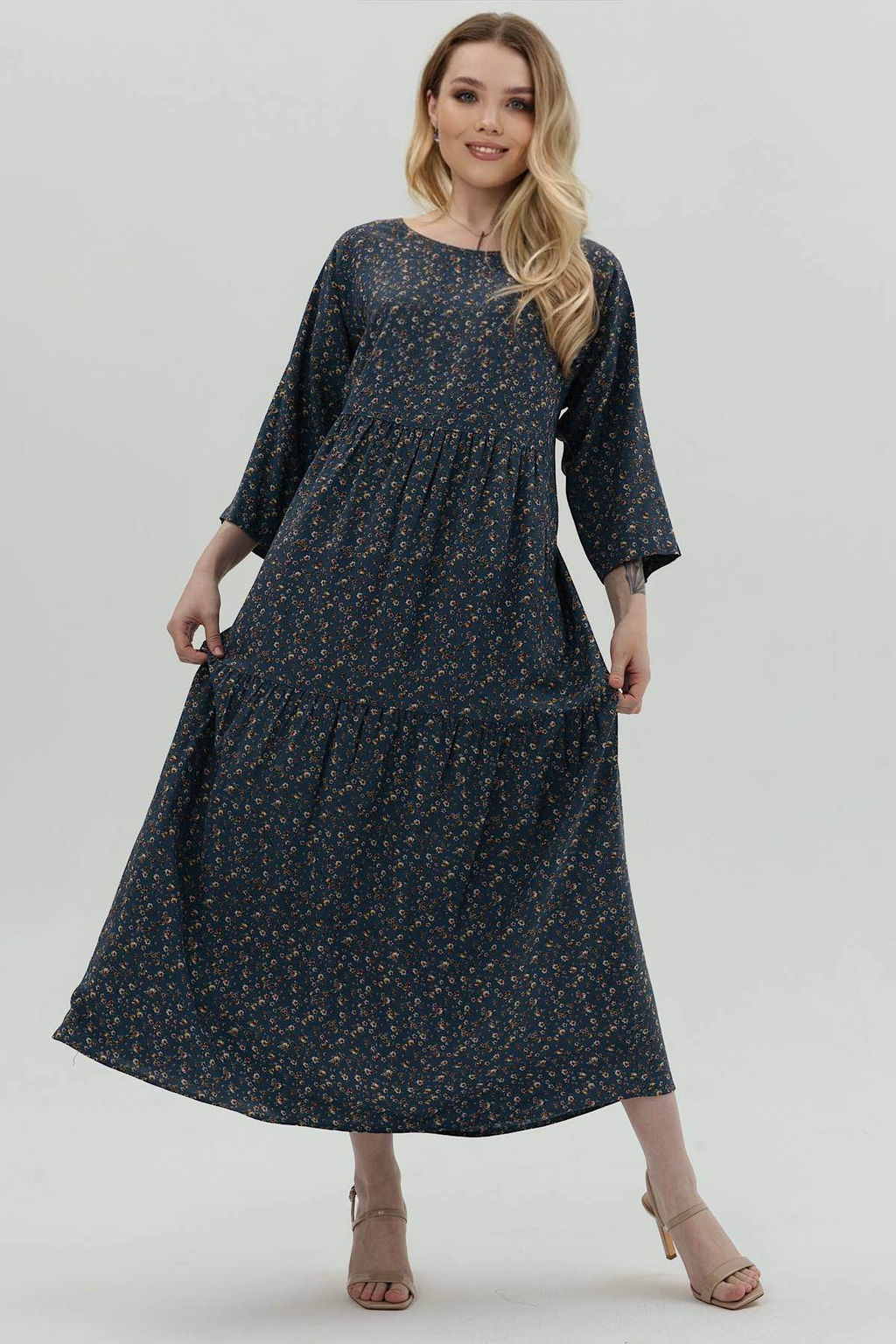 Платье штапель 5872/107/Бирюзовый - Rise фото 5