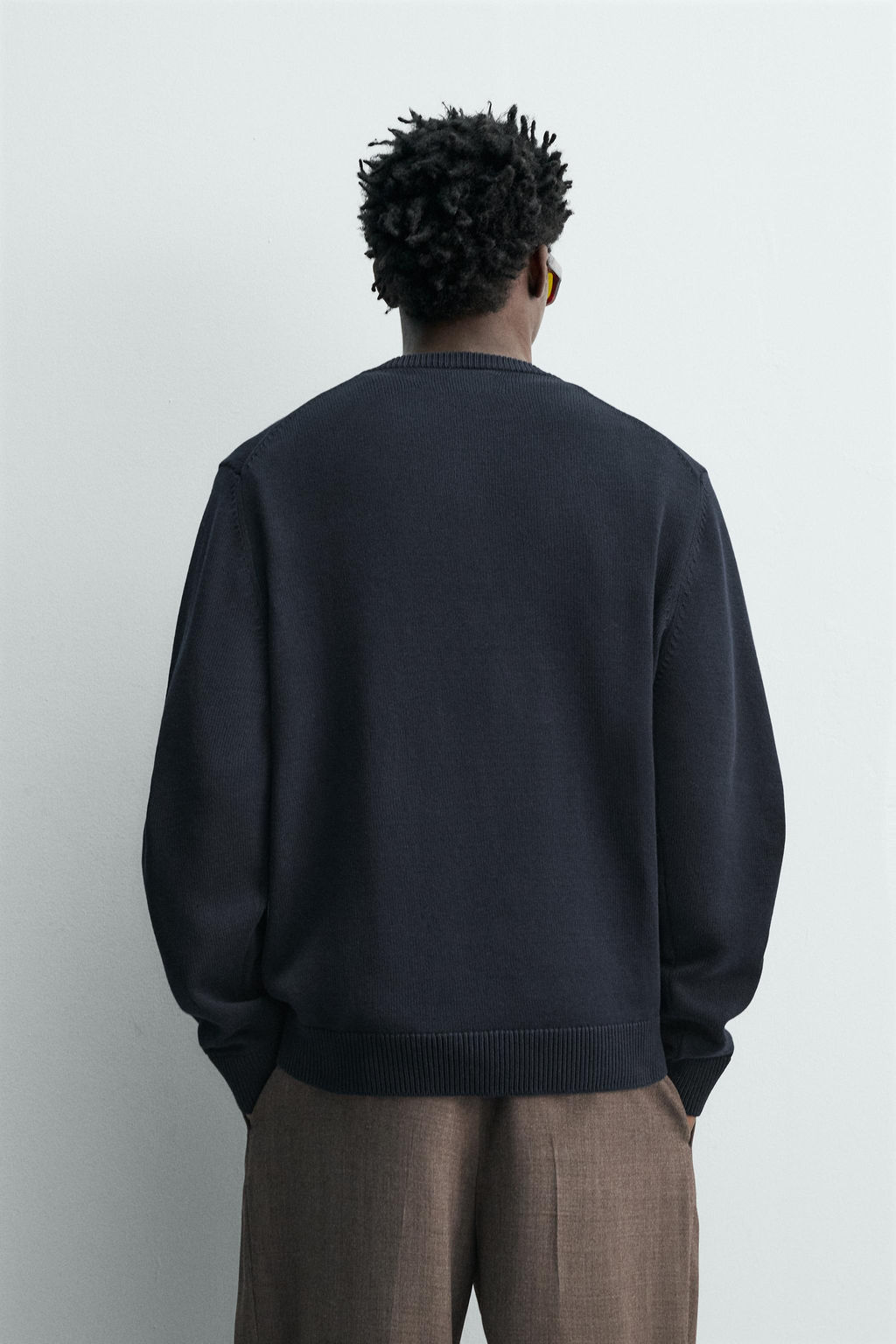 C?RDIGAN REGULAR FIT ALGOD?N / Marino oscuro - Zara фото 3