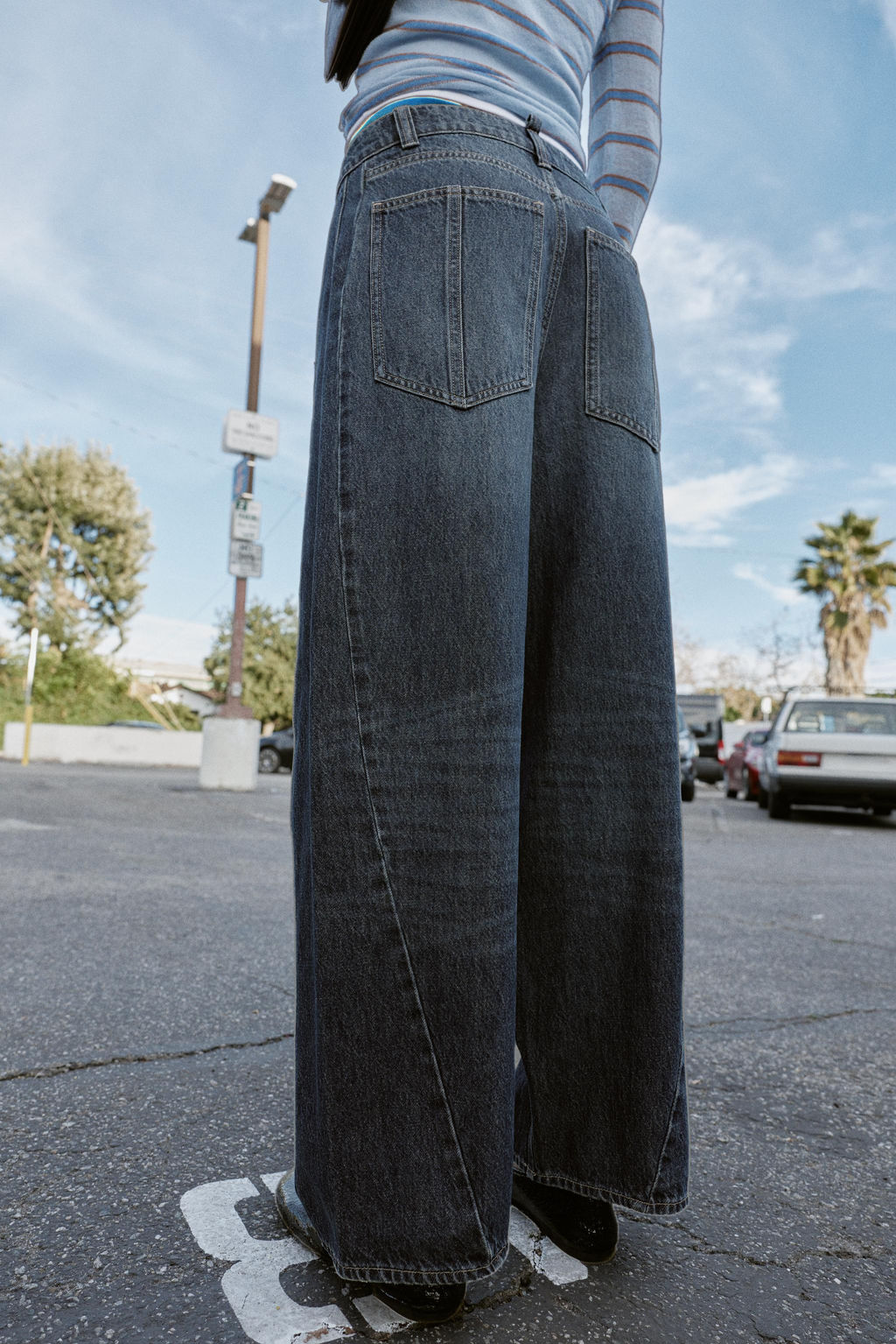 JEANS Z1975 WIDE-LEG LOOSE STITCHING - Zara фото 6