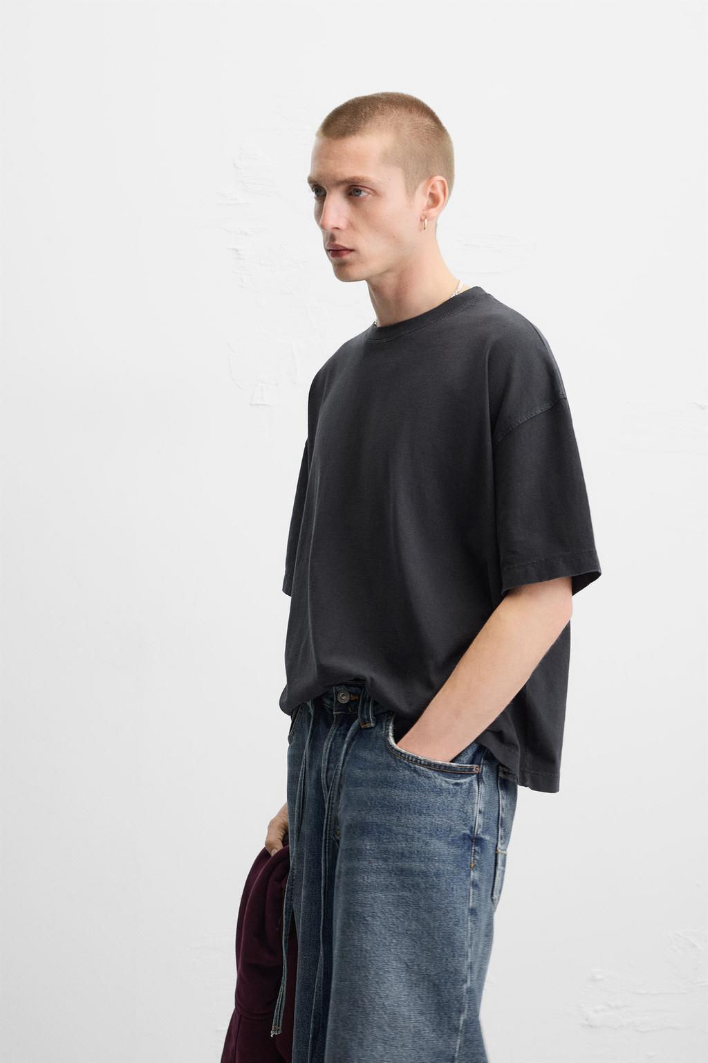 BASIC BOXY FIT T-SHIRT - Zara фото 37