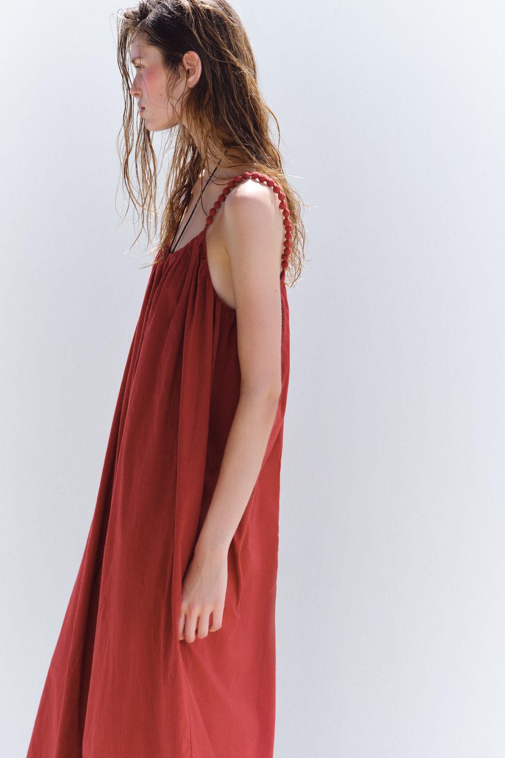 OVERSIZED STRAPPY DRESS - Zara фото 3