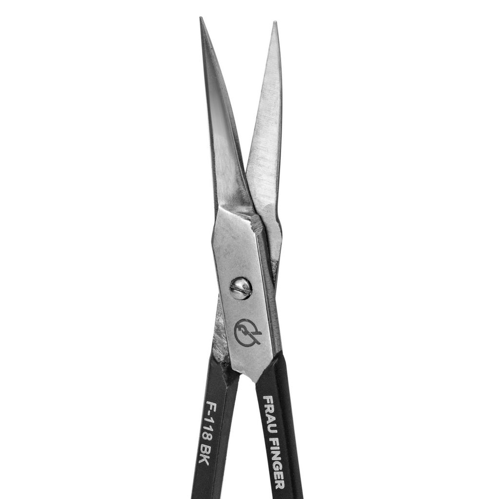 Frau Finger Ножницы маникюрные для кутикулы изогнутые / Classic FS-118BM, матовые, ручная заточка, 10 см