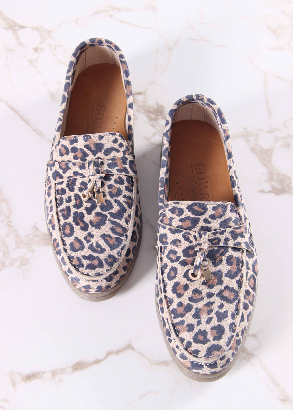 Лоферы туфли 170.2614be. бежевый леопард