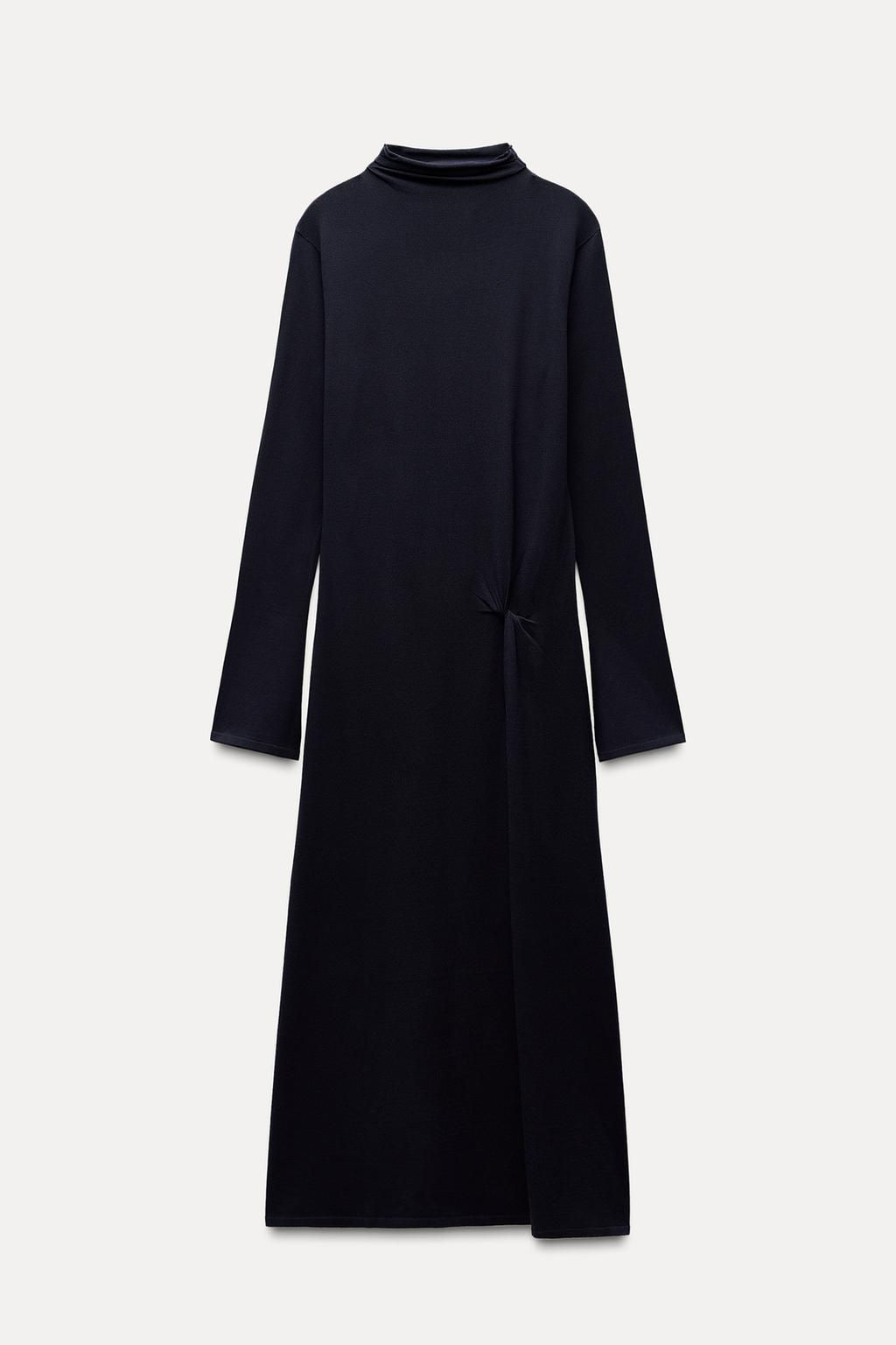 LONG KNOTTED KNIT DRESS - Zara фото 5