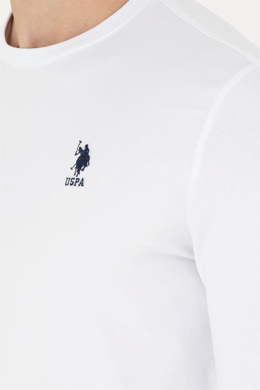 U. S. Polo Assn / Мужской белый базовый свитшот - U.s. polo assn фото 14
