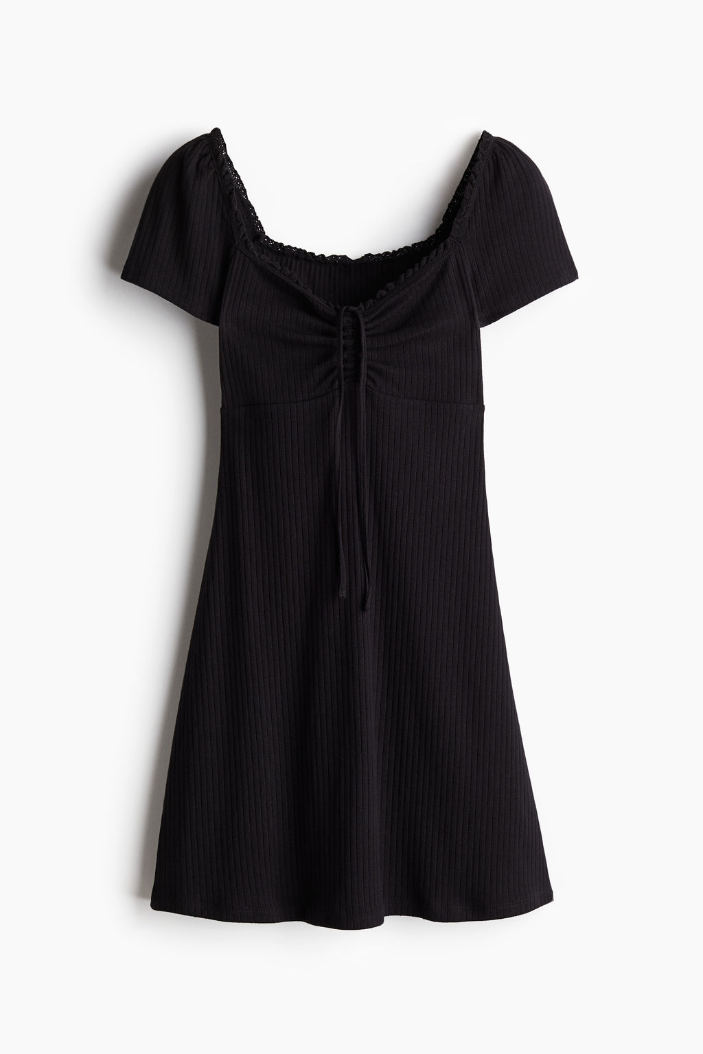 Vestido acampanado con ribetes de encaje - H&m фото 2