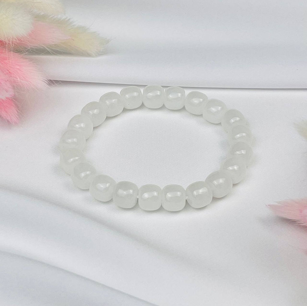 Браслет из белого Нефрита 21 см