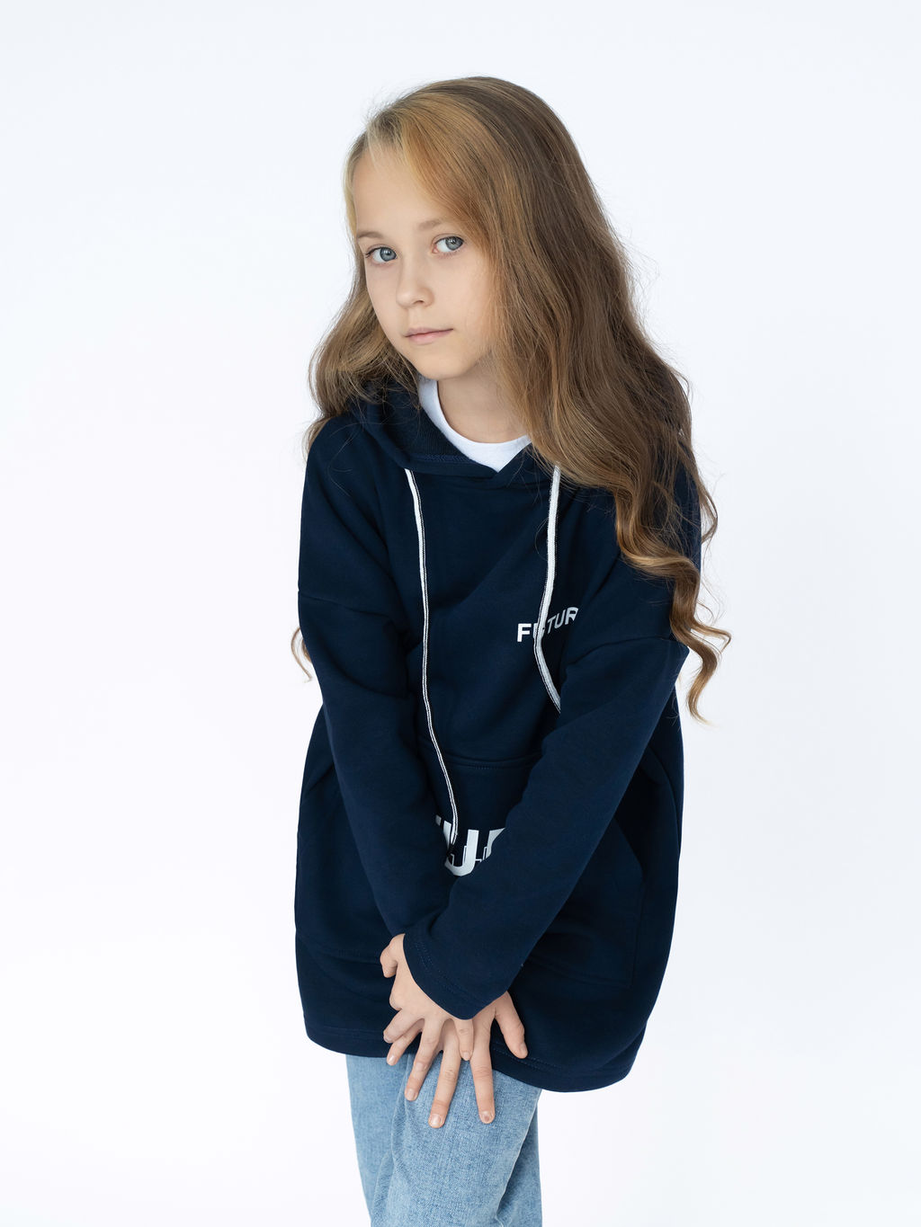 Толстовка детская темносиняя Future