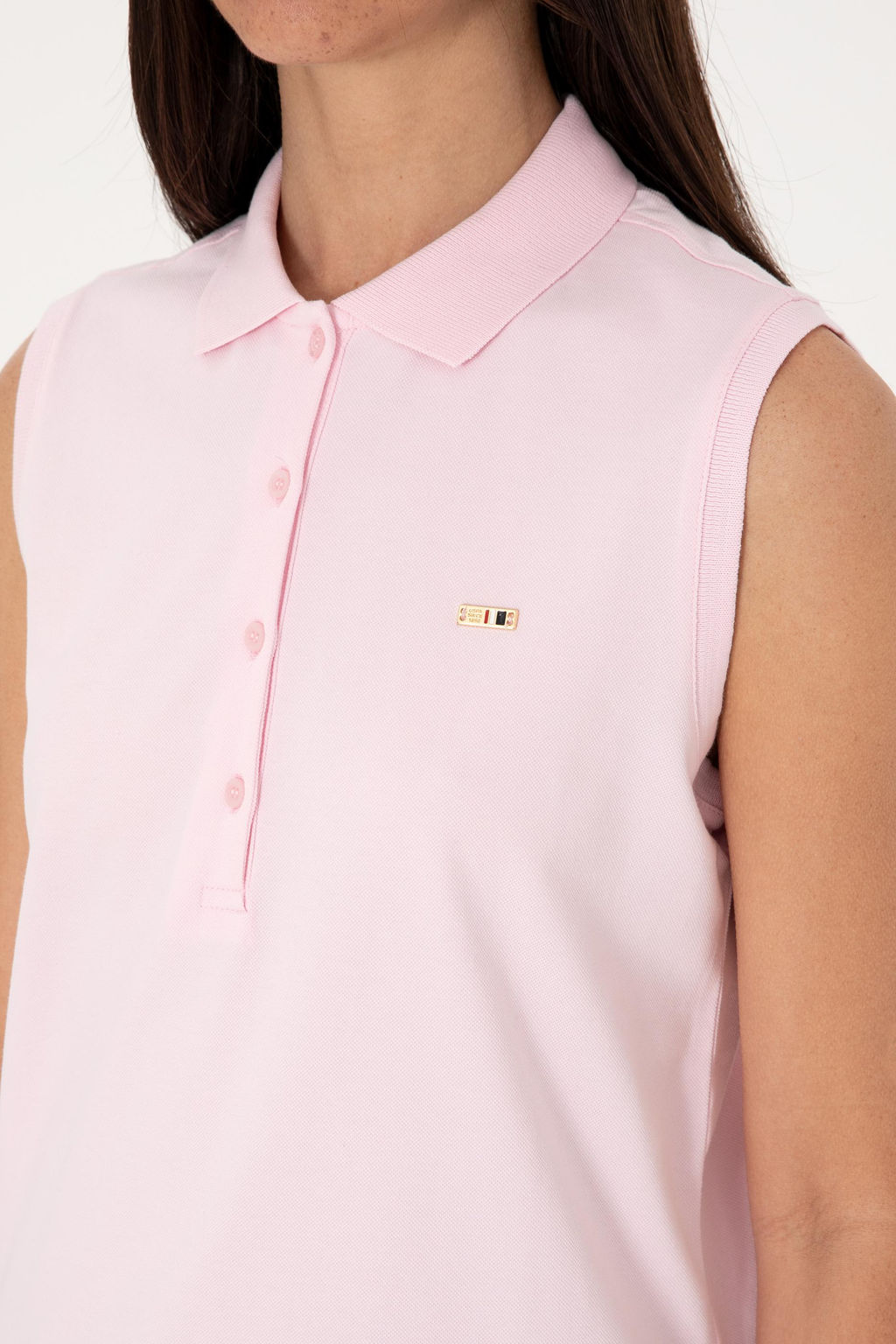 Футболка U.S. Polo Assn Polo без рукавов светло-розовая