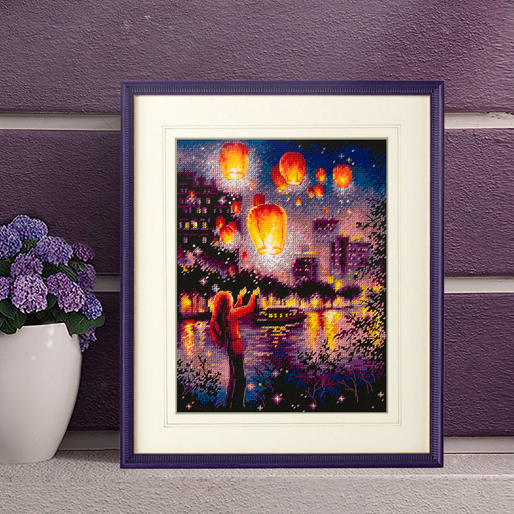 Набор для вышивания Чудесная Игла 350-761 Фонарики желаний 20 х 27 см