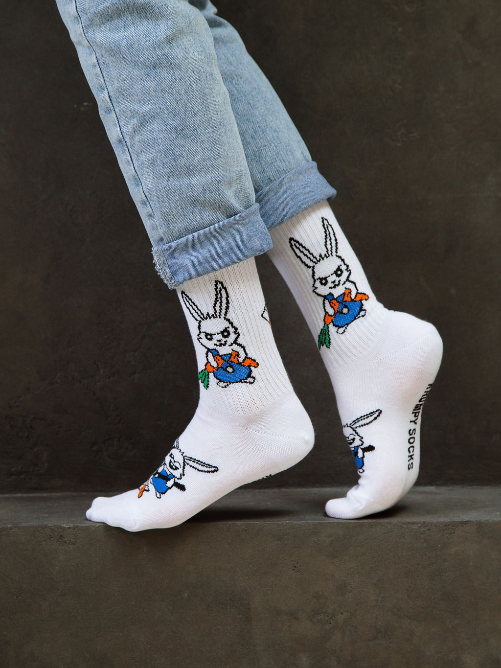 Носки р.40-45 TxT Кролик с морковкой и топором - Krumpy фото 5