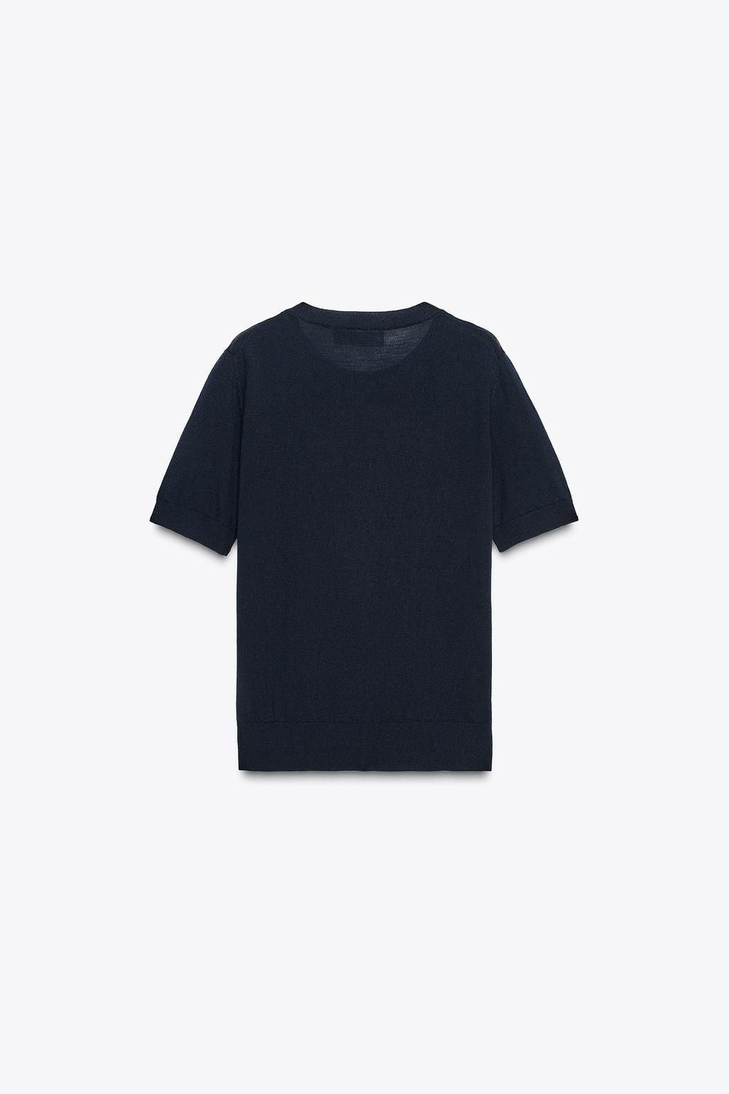 100% WOOL SHORT SLEEVE TOP - Zara фото 6