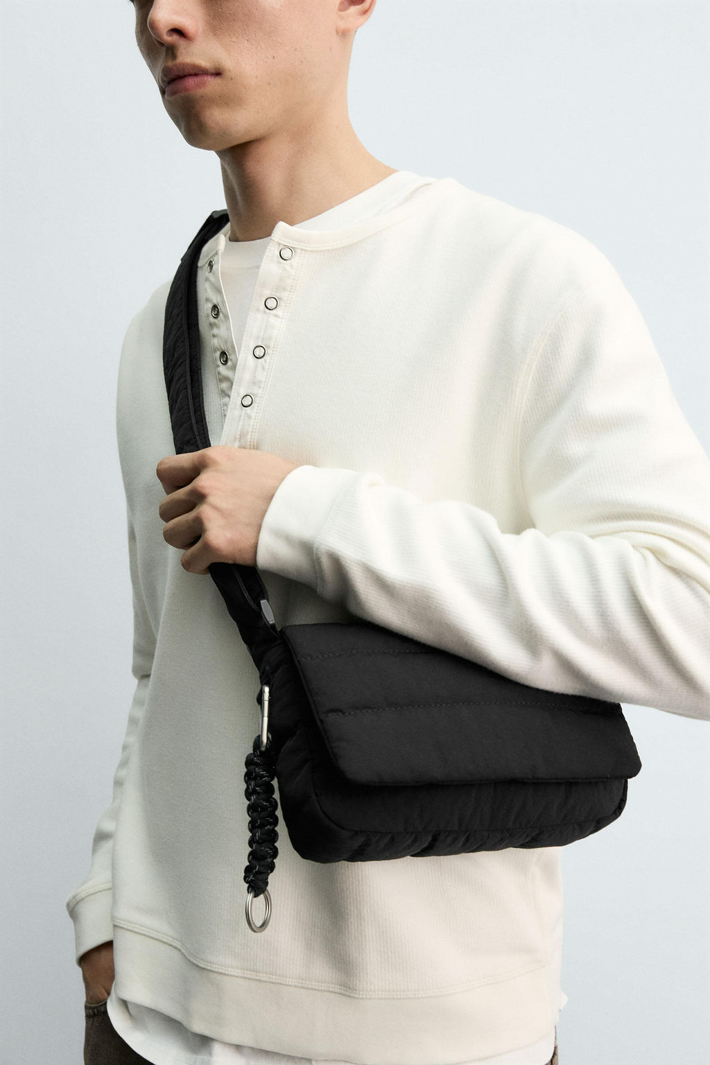 QUILTED NYLON CROSSBODY BAG