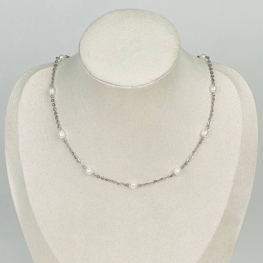 Колье на цепочке с Жемчугом 39 см +