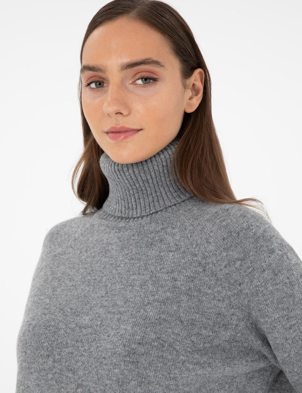 Серый меланжевый свитер классического кроя - Pierre cardin фото 2