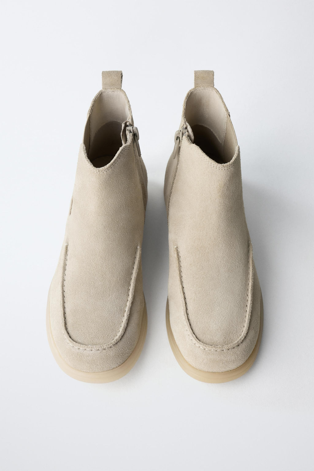 LEATHER DECK ANKLE BOOTS - Zara фото 11