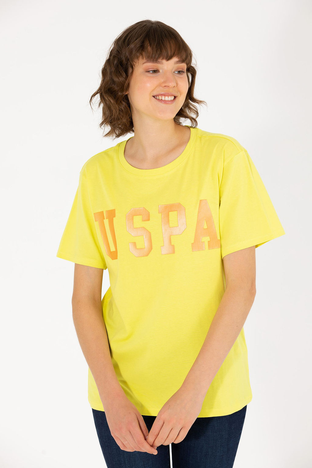 Kad_n Neon Sar_ Bisiklet Yaka Basic Ti__rt - U.s. polo assn фото 3