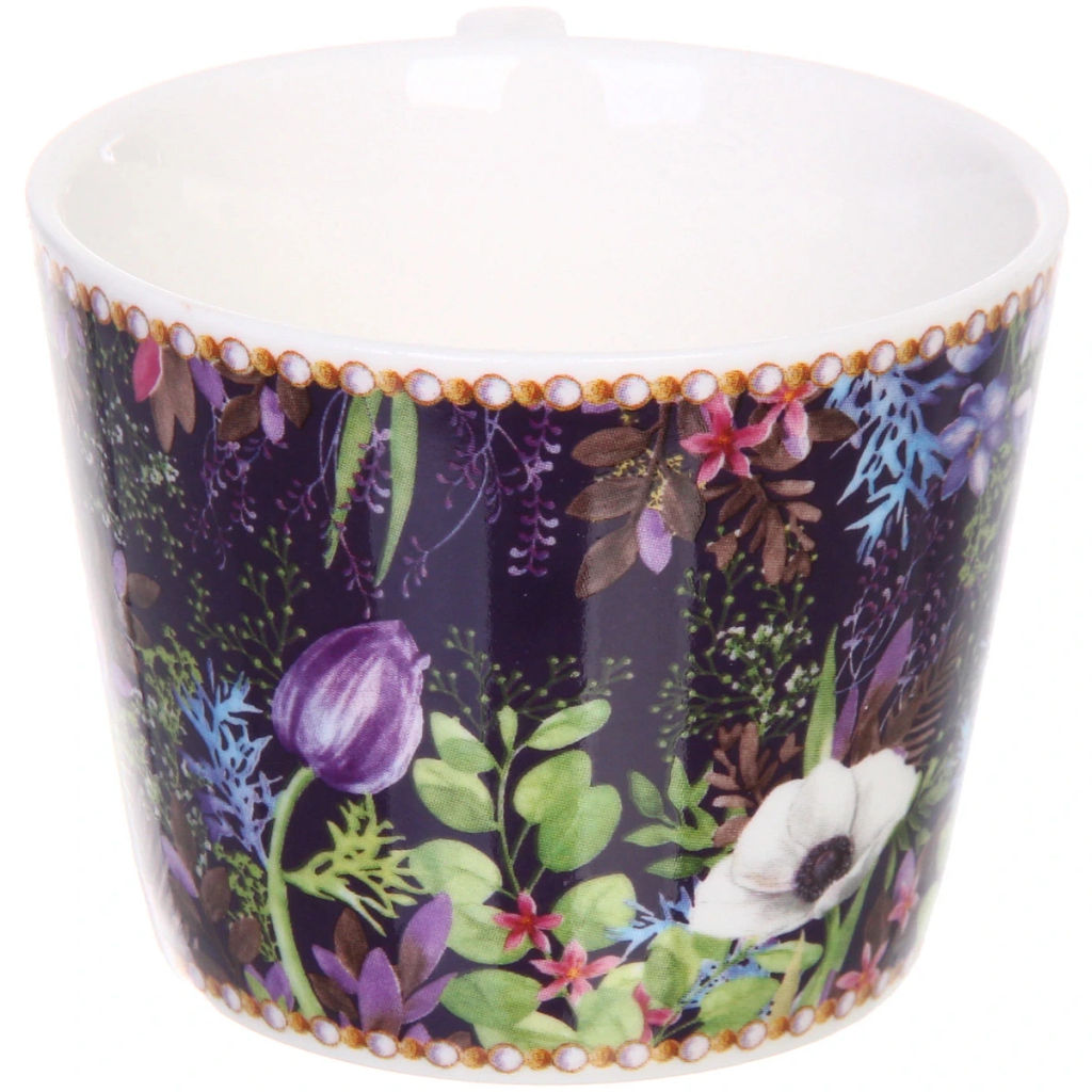 Кофейный набор 4 предмета "Цветочный сад" (2 кружи 120мл+2 блюдца)