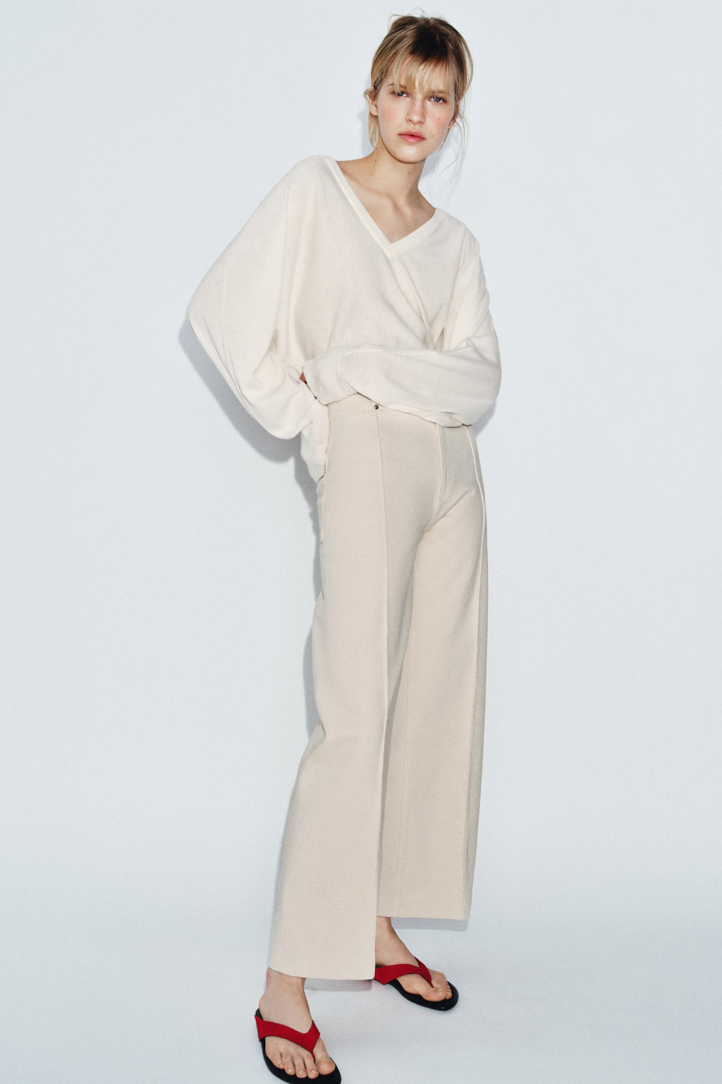 JEANS ZW COLLECTION TAILORED WIDE LEG TIRO ALTO / Arena - Zara фото 4
