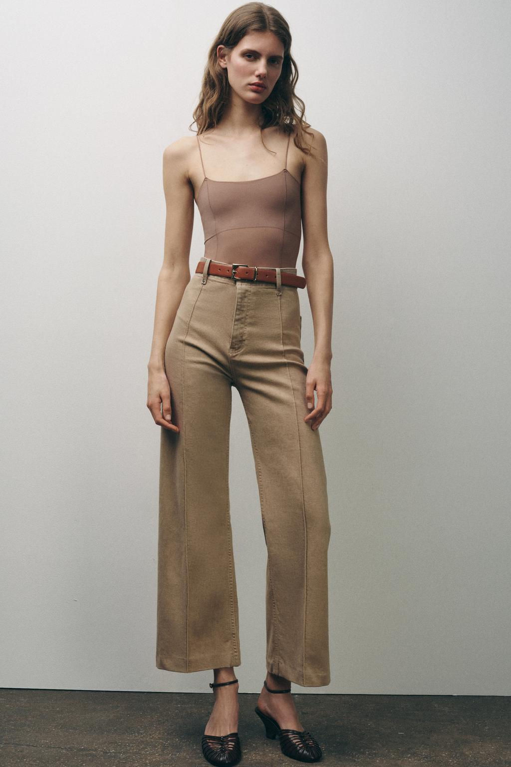 ZW COLLECTION WIDE-LEG HIGH-WAIST JEANS - Zara фото 24