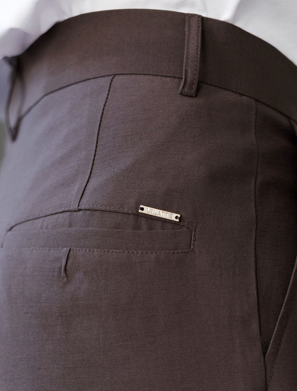 Брюки палаццо с защипами из плотного лиоцелла - Vilatte фото 6