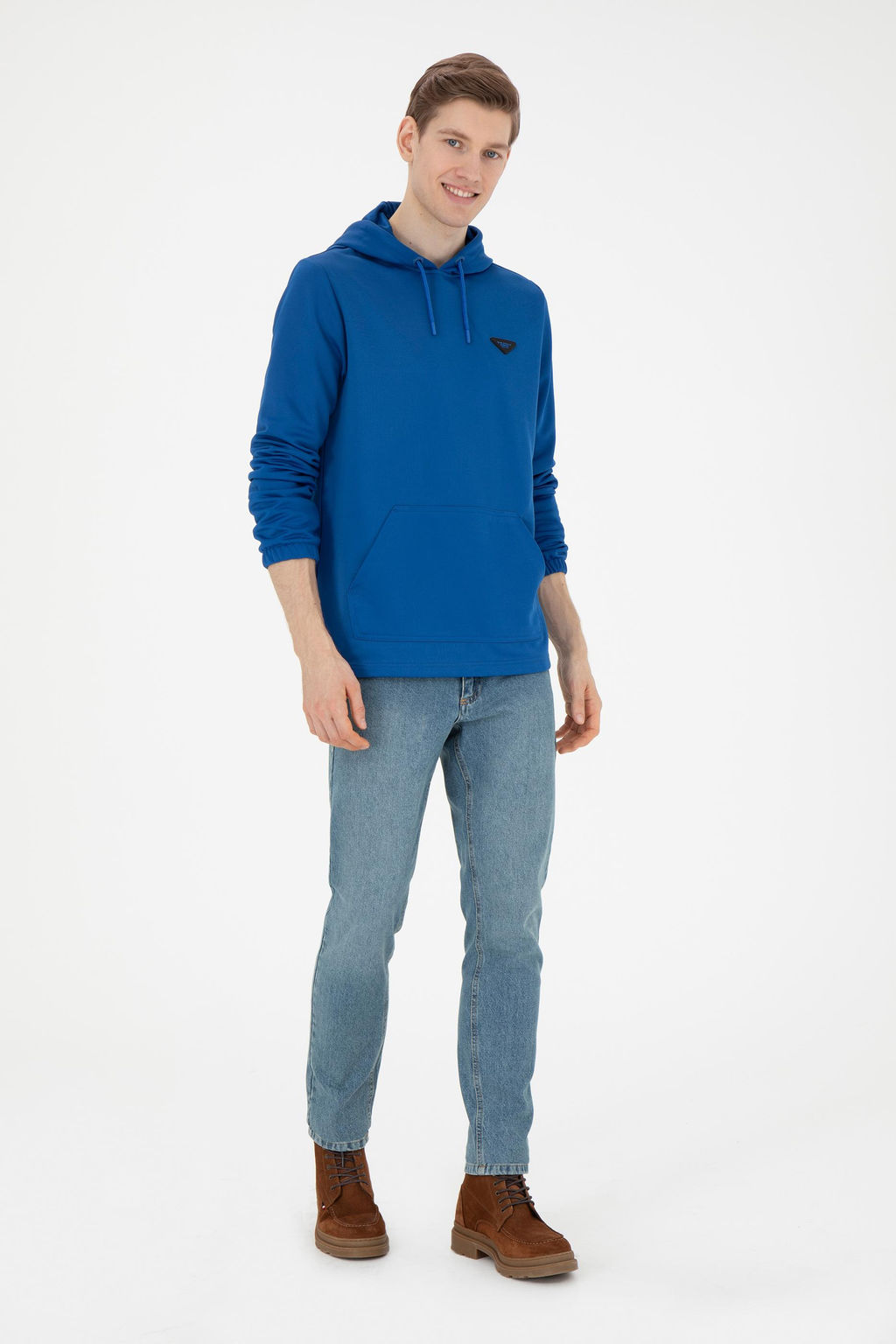 Erkek Saks Sweatshirt
