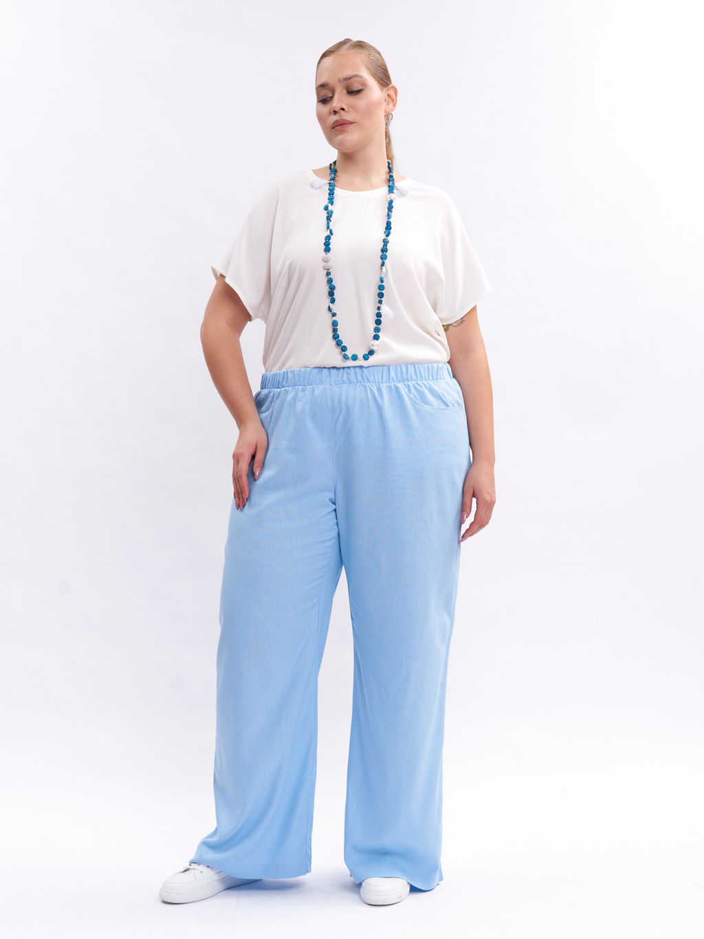 Брюки льняные BB31052BLU13