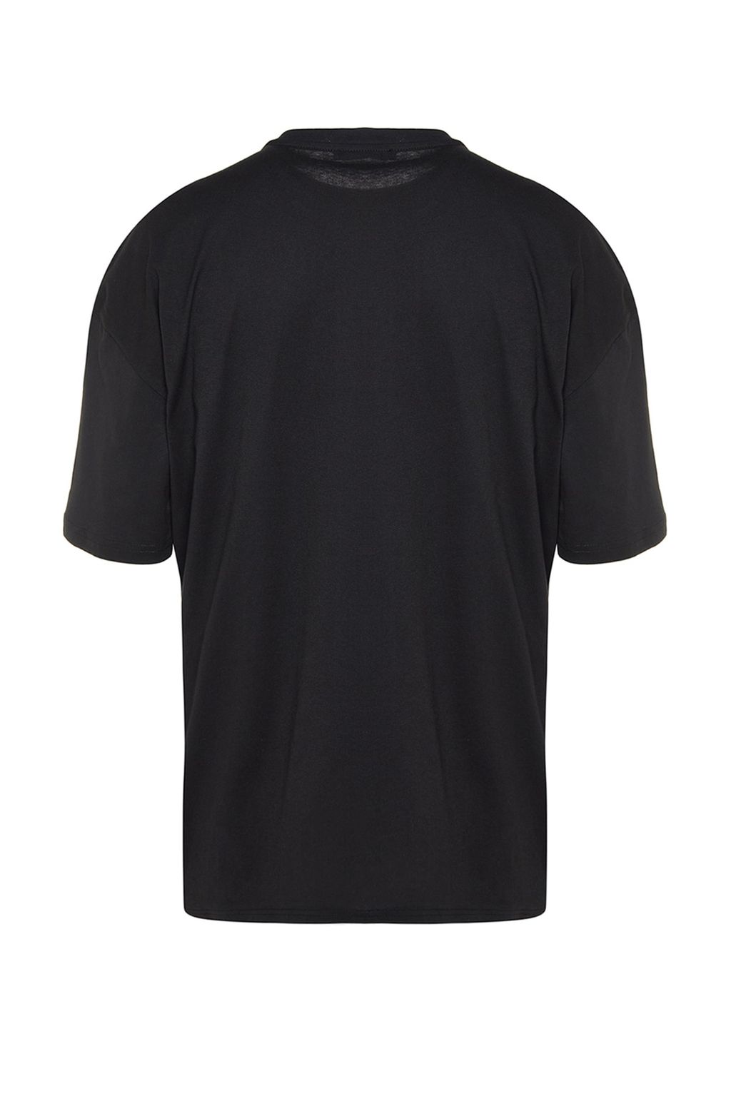TRENDYOL MAN Siyah Oversize Bisiklet Yaka K?sa Kol Tilki Nak?sl? %100 Pamuklu T-Shirt TMNSS23TS00182 - Trendyolmilla фото 8