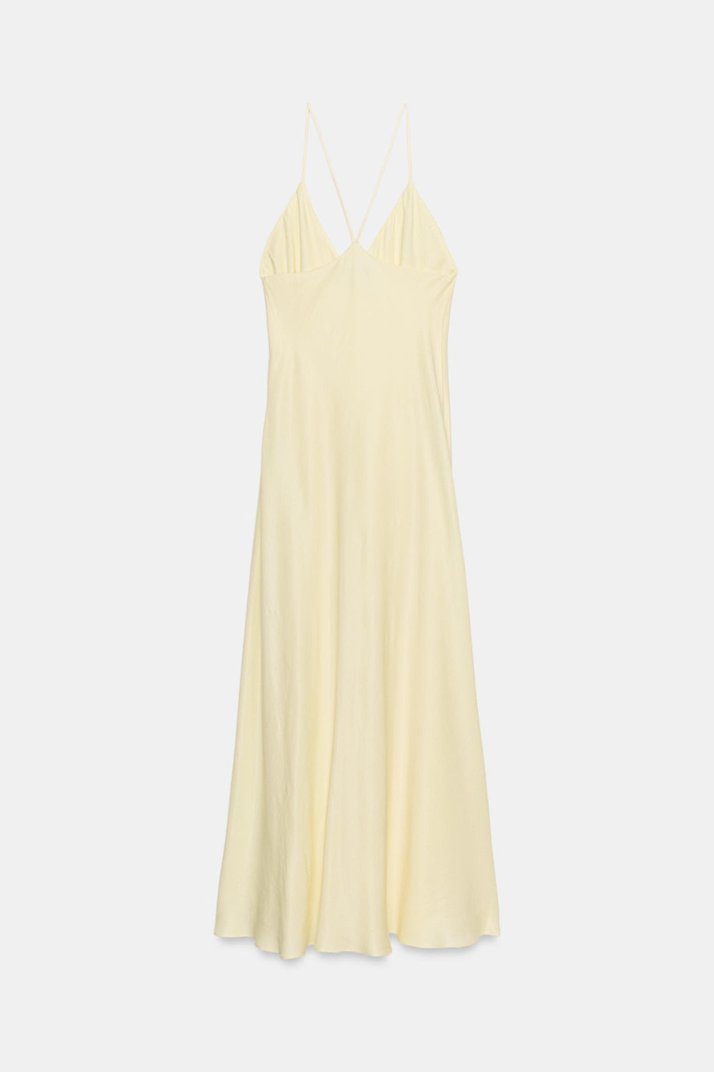 VESTIDO LENCERO ZW COLLECTION / Amarillo pastel - Zara фото 6
