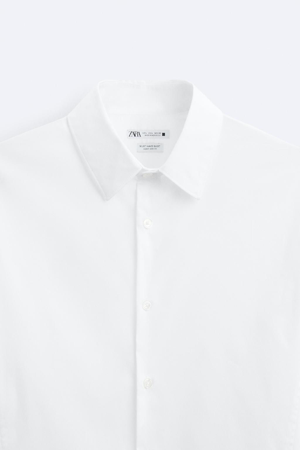 STRETCHY POPLIN SHIRT - Zara фото 19
