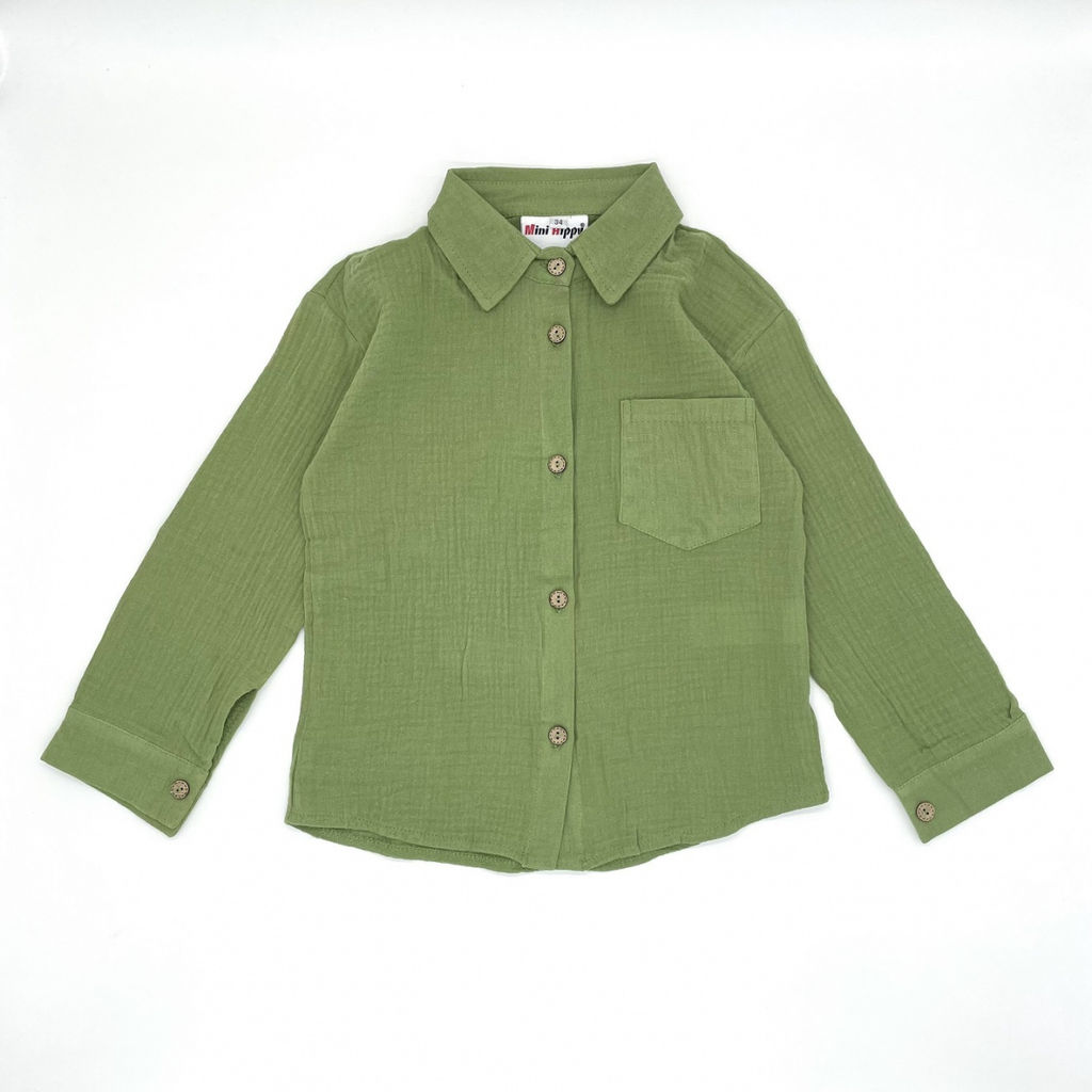 Детская рубашка из муслина GASTON, Белый - Caimano фото 19