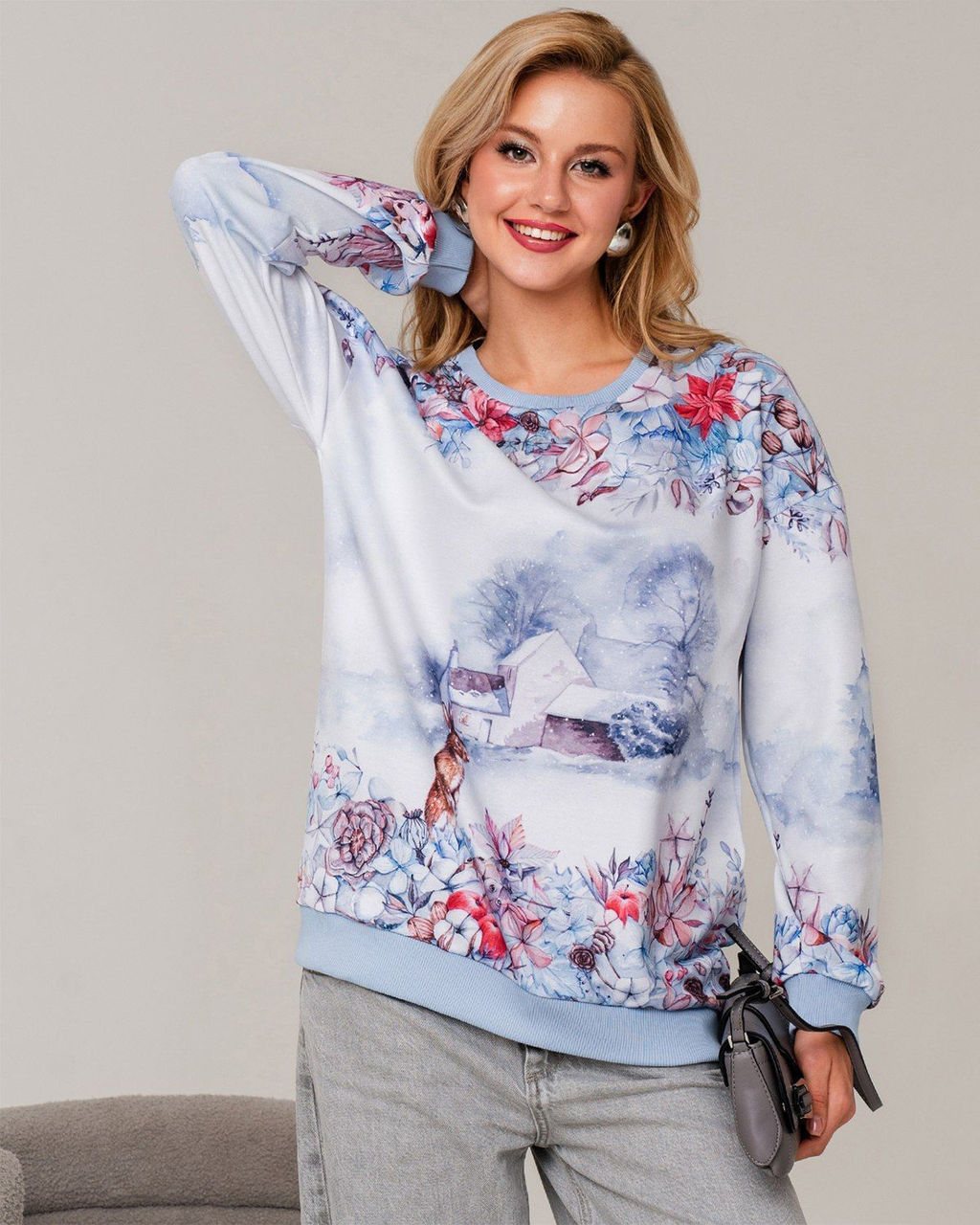 Удлиненный свитшот с принтом SNK002 - Sahar art lab фото 14