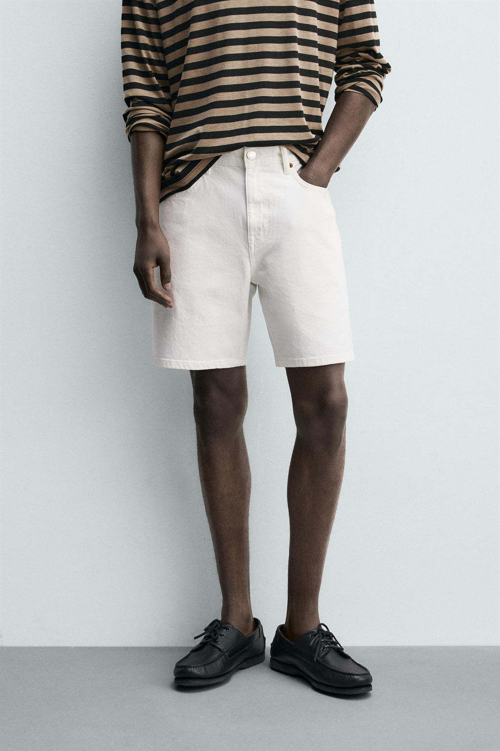 BERMUDA DENIM REGULAR FIT / Blanco roto - Zara фото 2
