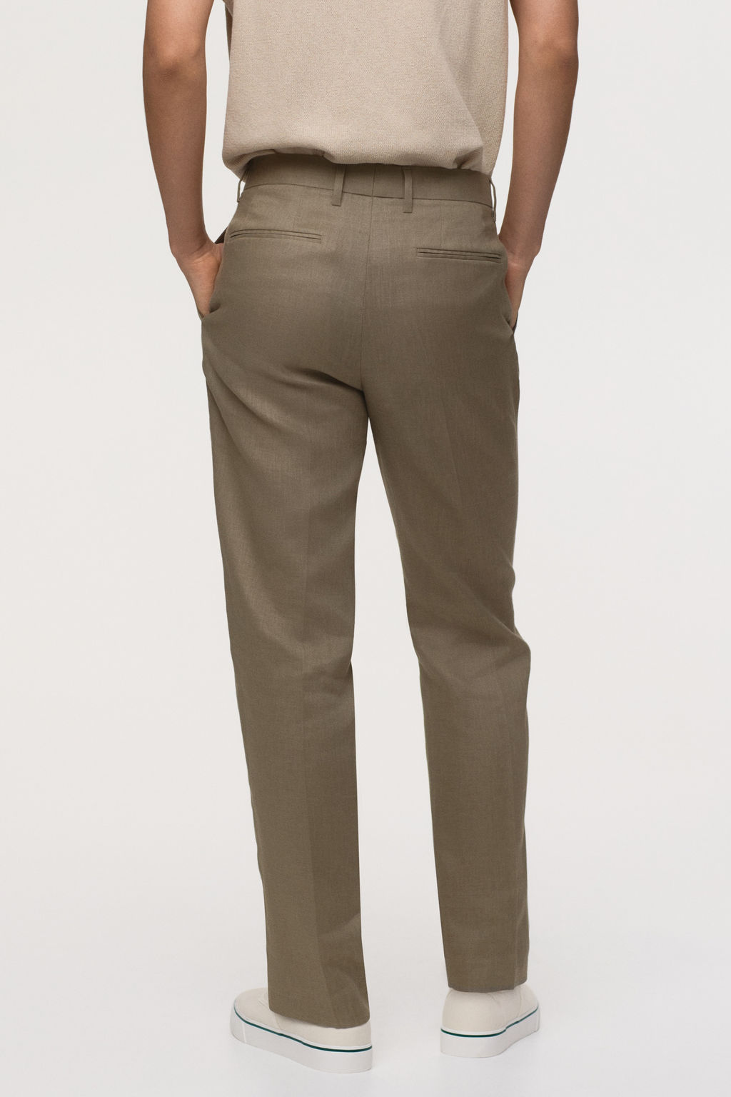 Pantal?n de traje en lino Slim Fit - H&m фото 11