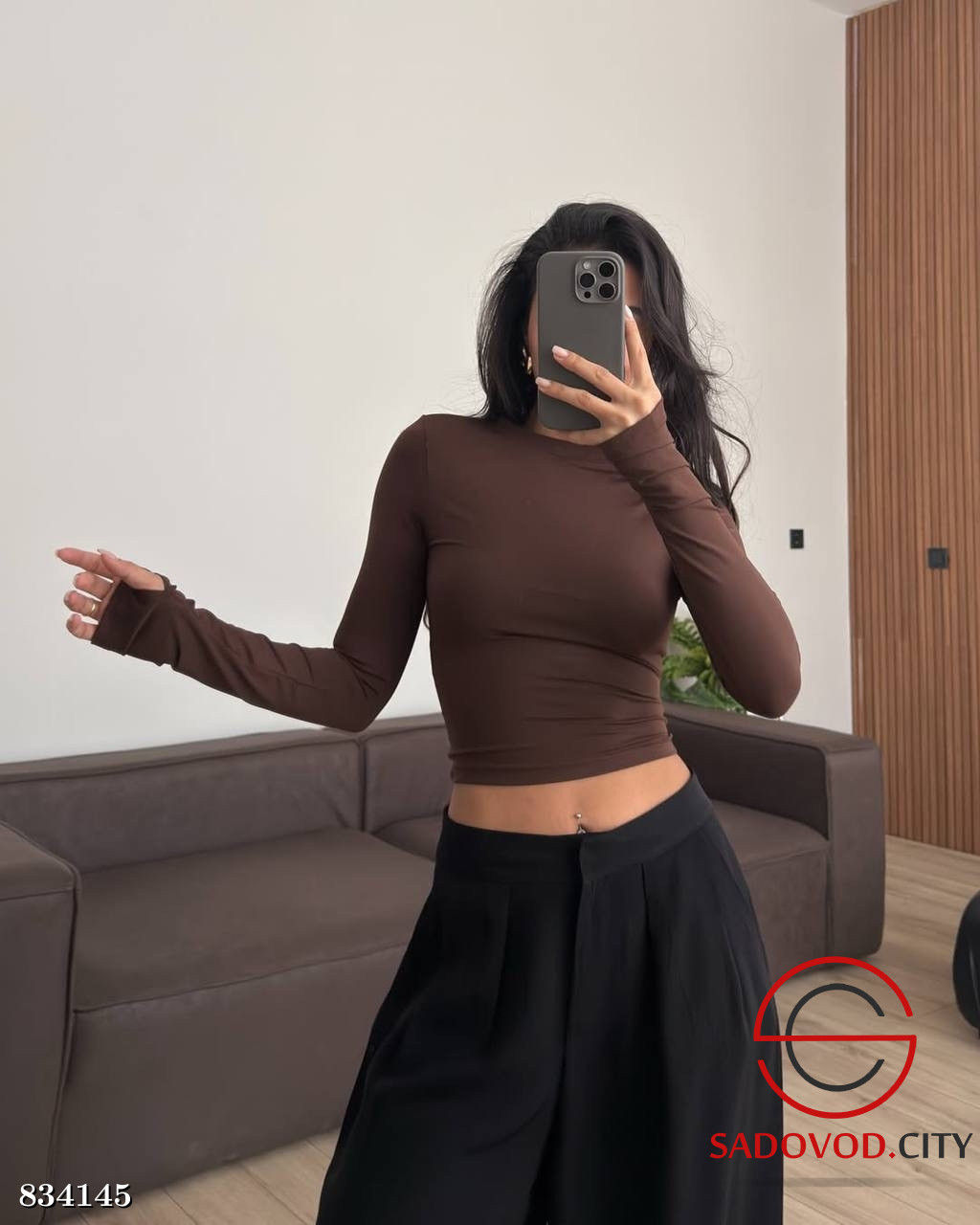 Лонгслив женский однотонный - Bruno фото 5